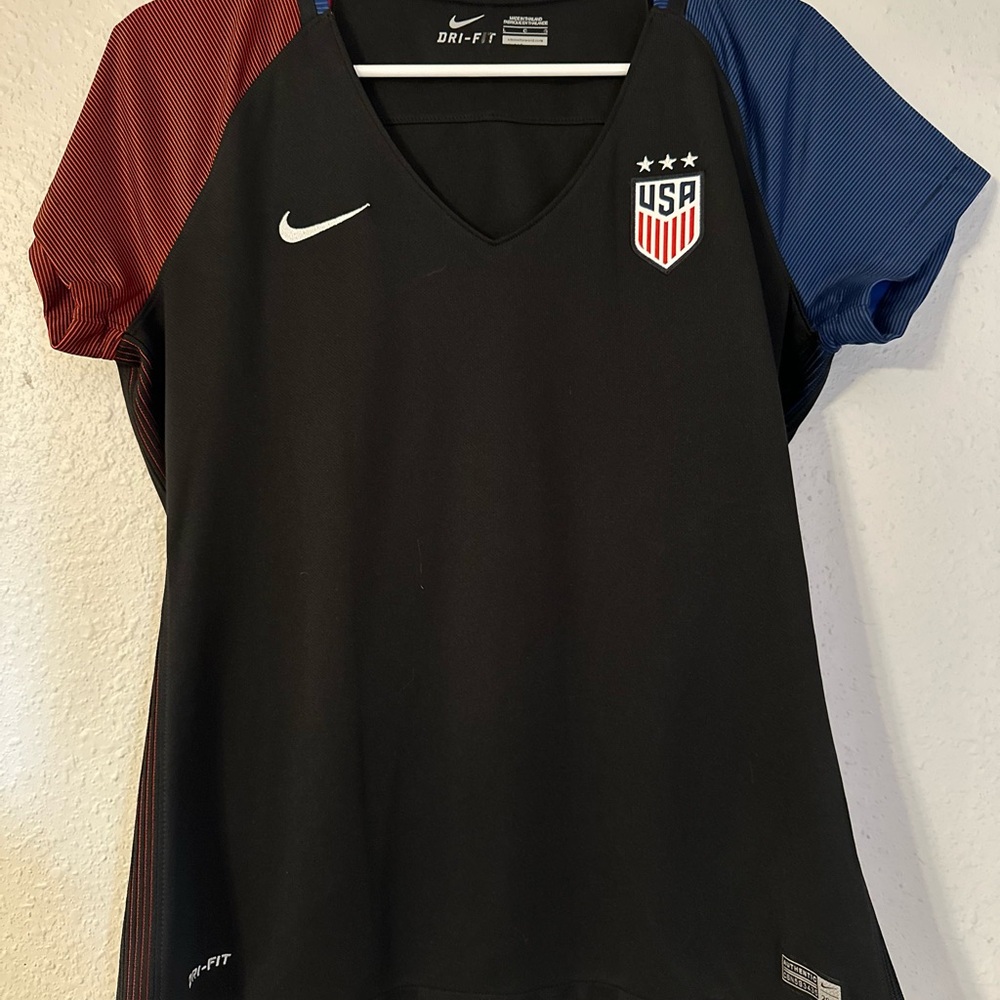 Nike Black and Blue USA Dri-FIT Jersey